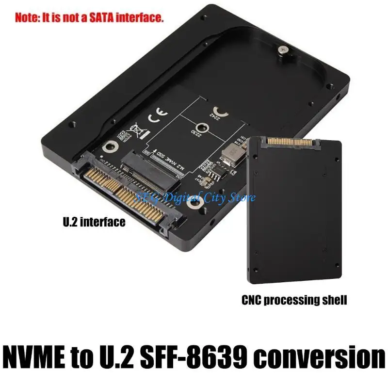 

U75B M.2 PCIe3.0 Адаптер твердого диска Алюминиевый корпус для подключения порта U.2 SFF 8639