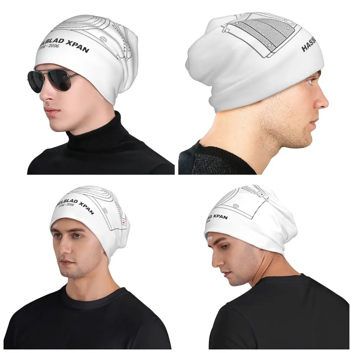 빈티지 필름 사진 Hasselblad XPan 유니섹스 성인 비니 모자 뜨개질 보닛 모자 따뜻한 가을 겨울 야외 Skullies 모자