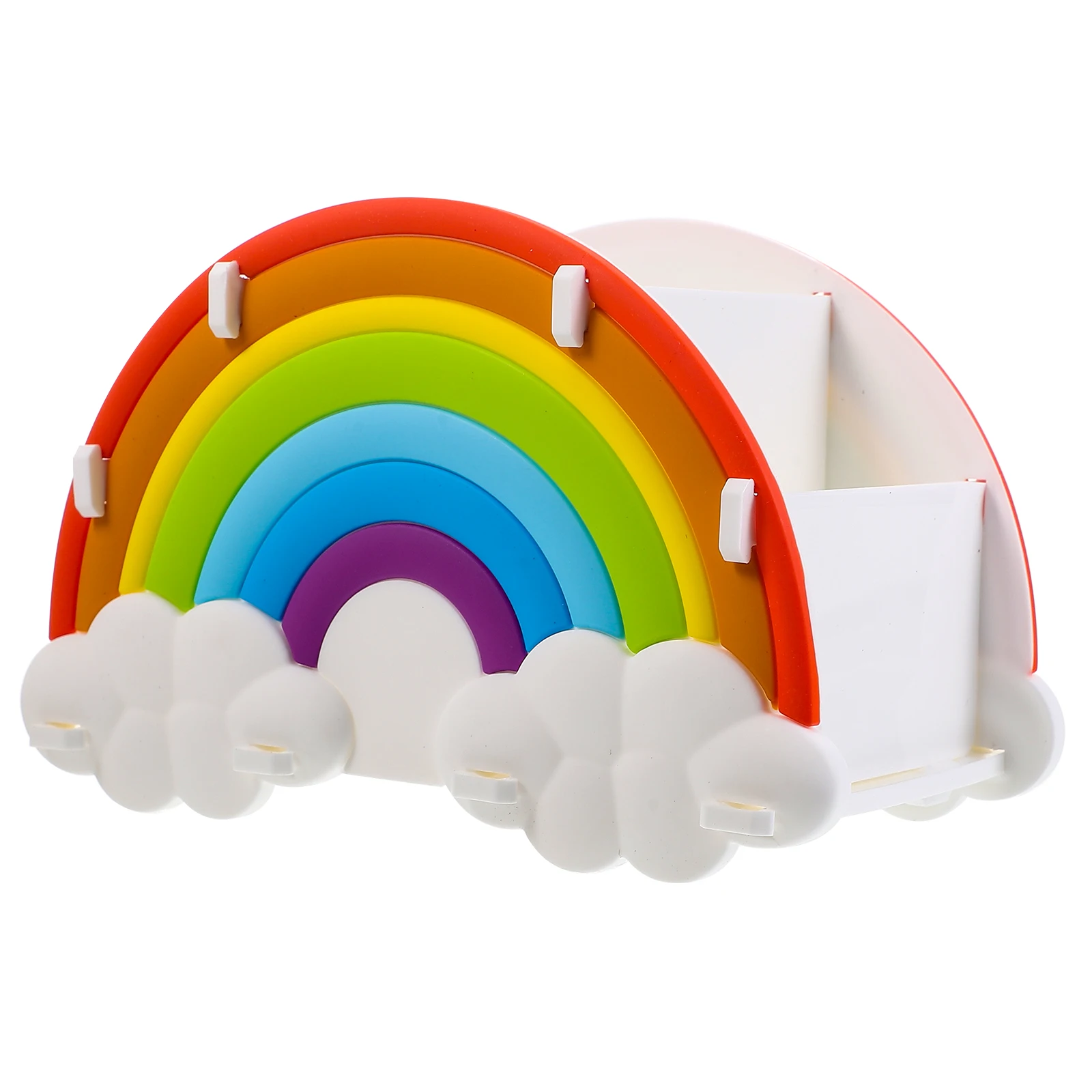 

Rainbow Makeup Storage Box 3 Compartments Desktop Organizer Desk Organizer Pencil Holder Office Art Craft Storage