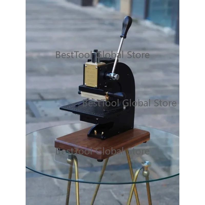 Bronzing machine logo copper mold printing, business card leather packaging indentation machine, handmade leather goods
