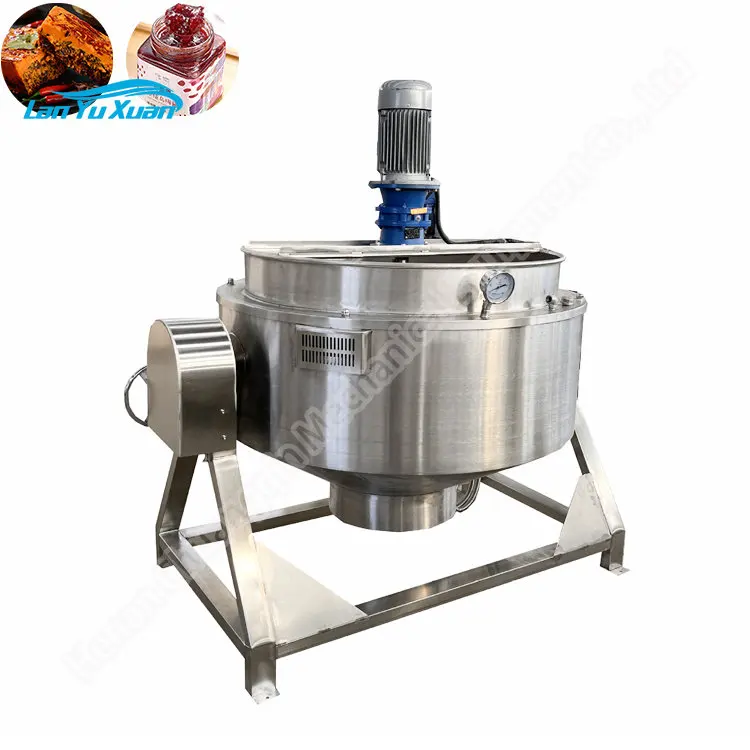 Steam Jacketed Manual Tilt Kettle Steam Cooking Equipment Stir Frying Machine