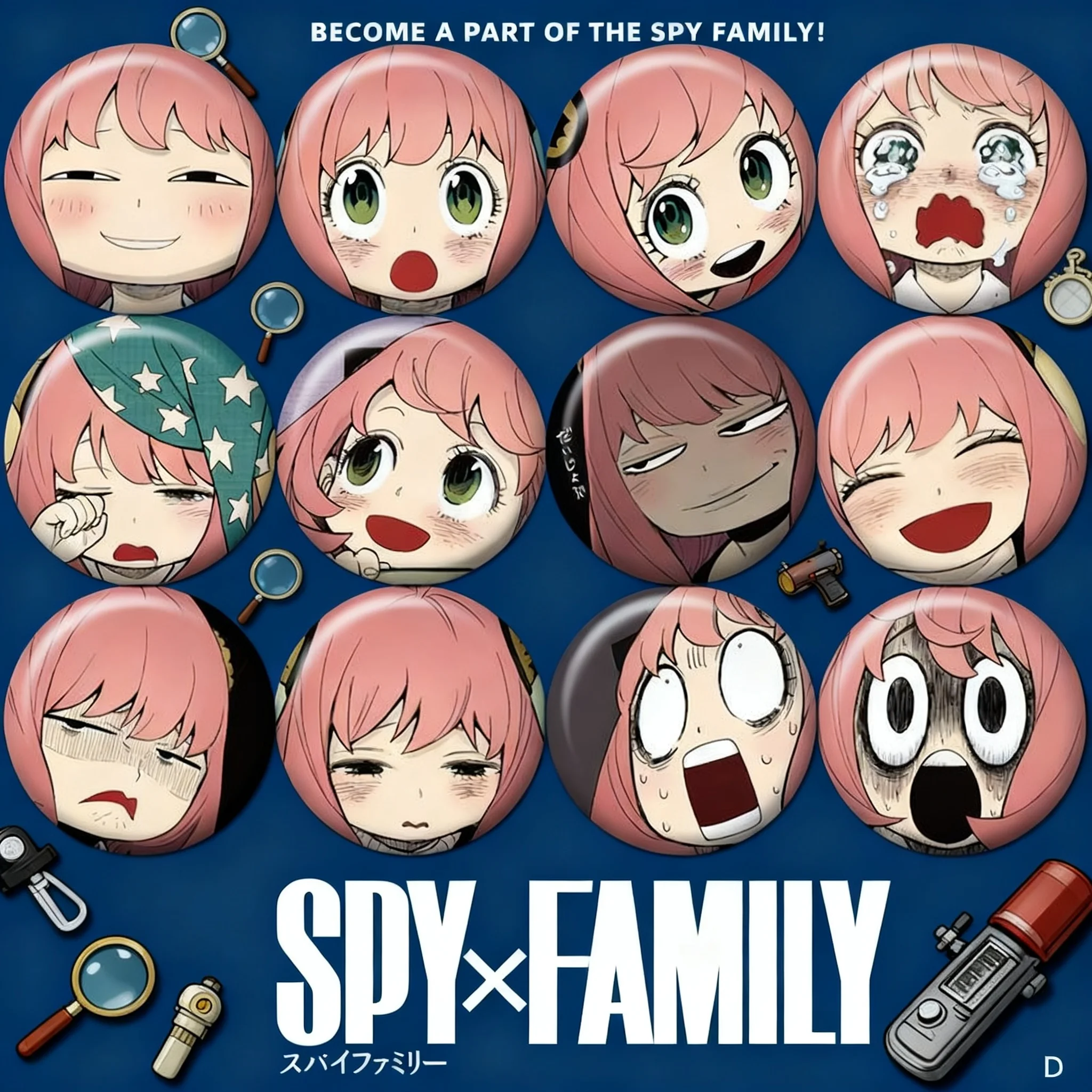 

SPY FAMILY Spy x Family Anime Merchandise Badge Pin Button Accessories Cute Cosplay Gift Collection Iron Backing Anime Figure