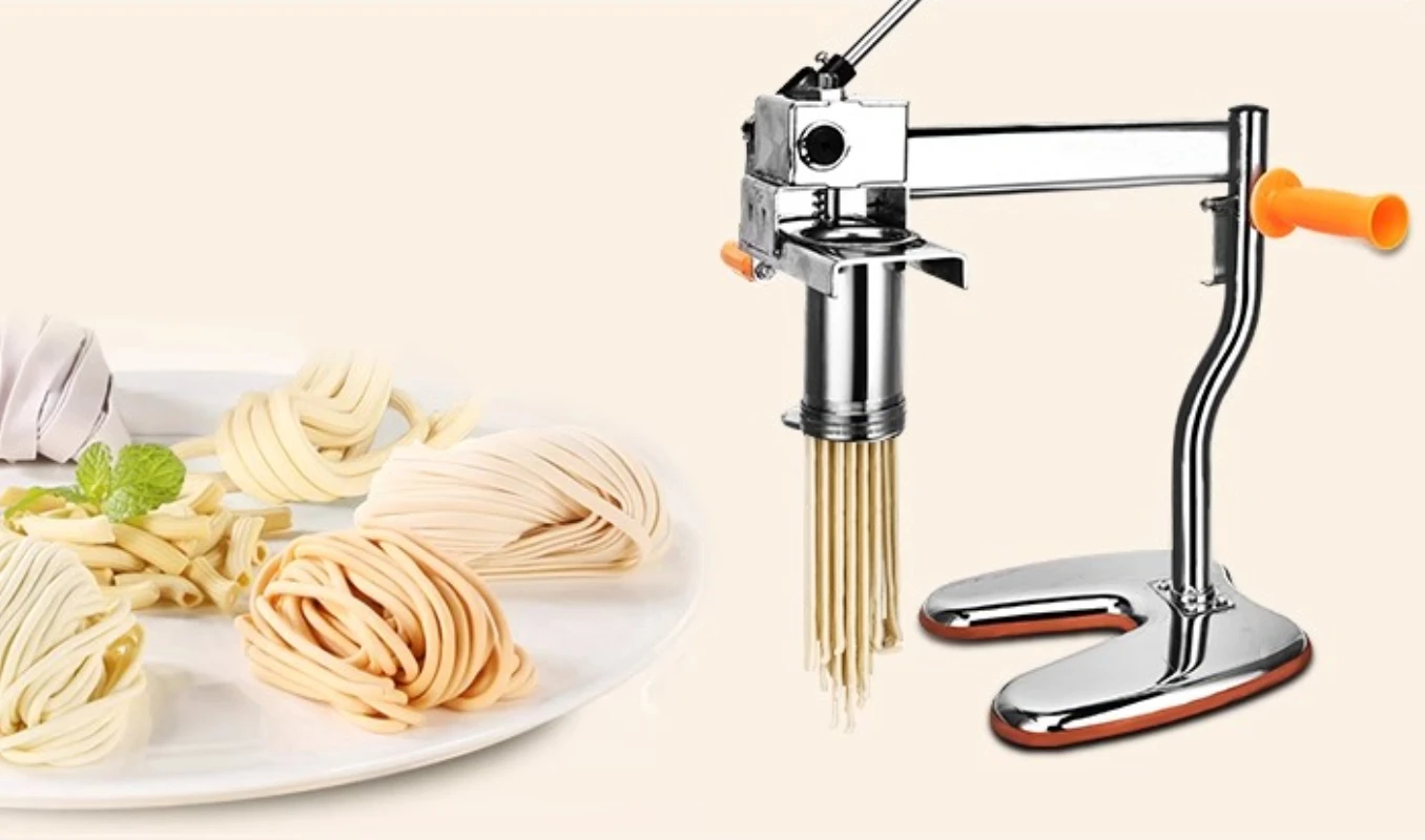 Manual Stainless Steel Noodle Pressing Machine Portable Two-axis Moodle Making Machine Household