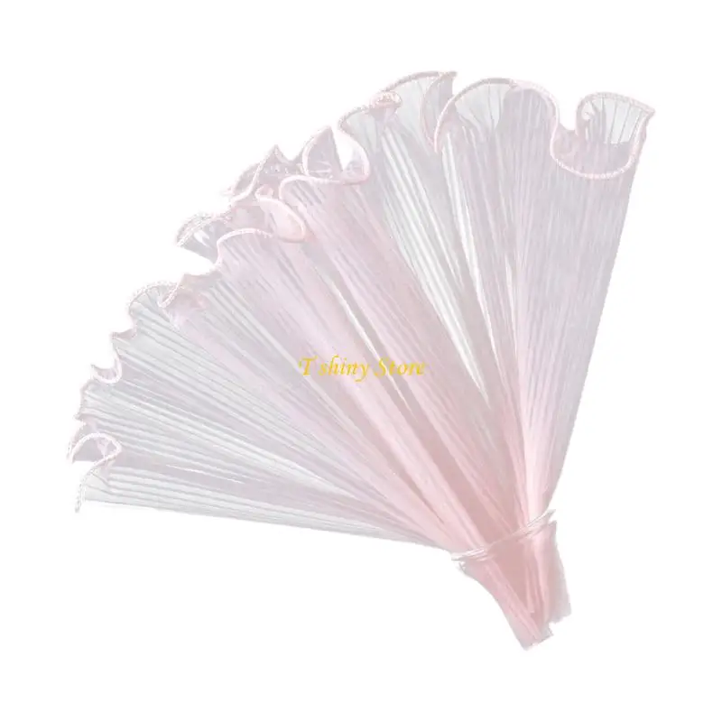 N58F Decorative Pleated Tulle Ribbon Roll For Wedding Dress Decorations Handmade Crafts And Gift Wrapping