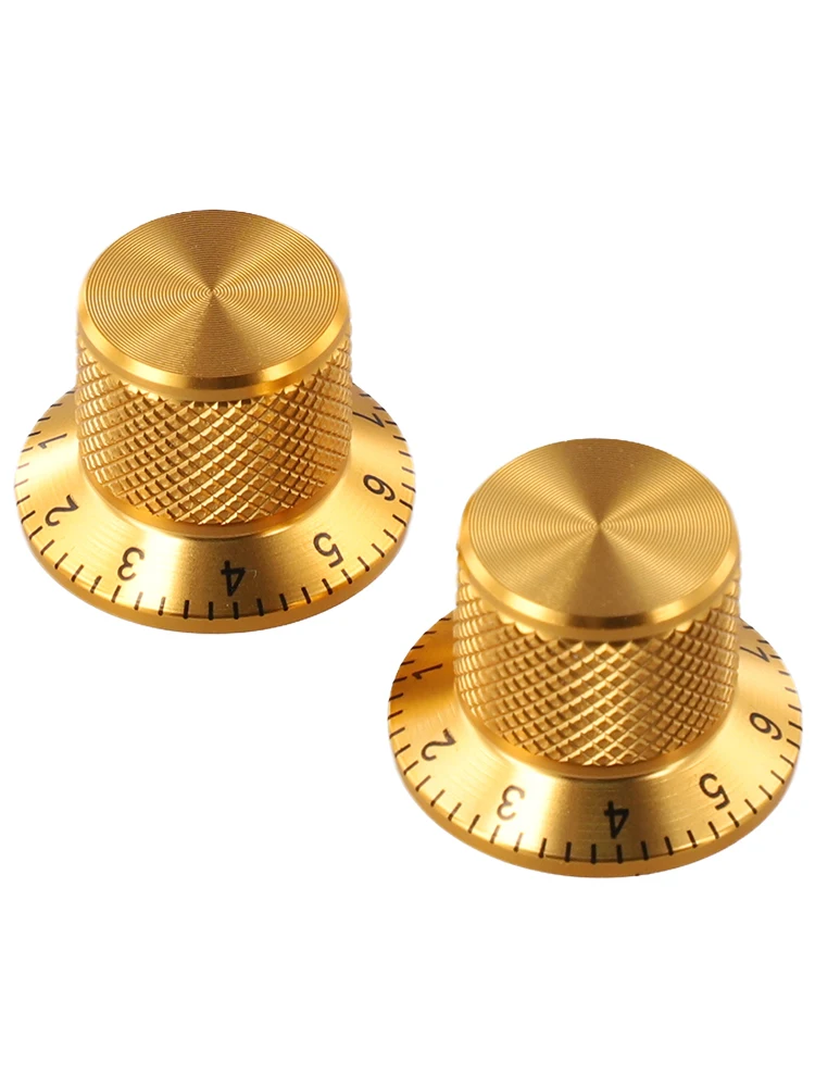 2PCS Aluminum Core Potentiometer Knob Cap 6MM Hole For Electric Guitar Volume Tone Adjustment Control Switch Parts