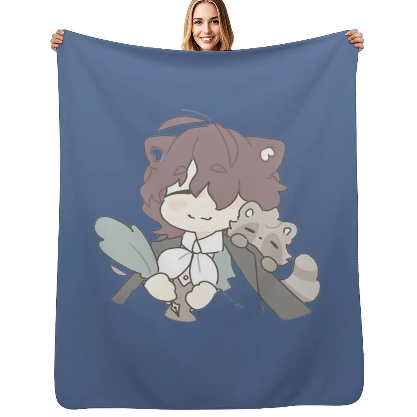 

Raccoon Poe Throw Blanket Polar Luxury Thicken Sofa Camping Blankets