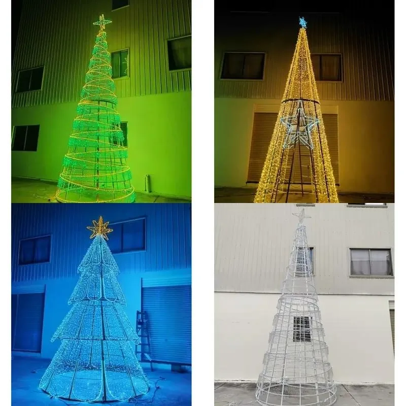 High Quality Custom Iron Metal Including Light Emitting Diode Lighting Giant Commercial Lighting Luxury Outdoor Christmas