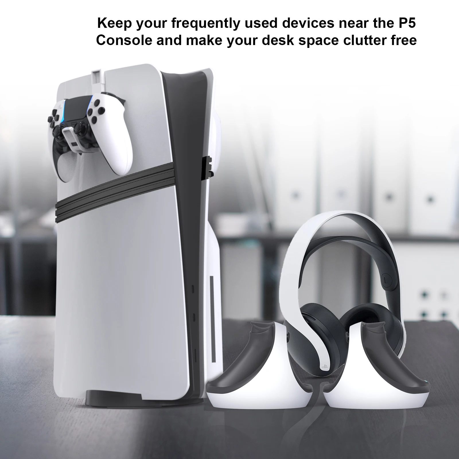 

Комплект из 2 настенных кронштейнов для наушников для игровых консолей PS5 Pro/PS5/PS5 Slim