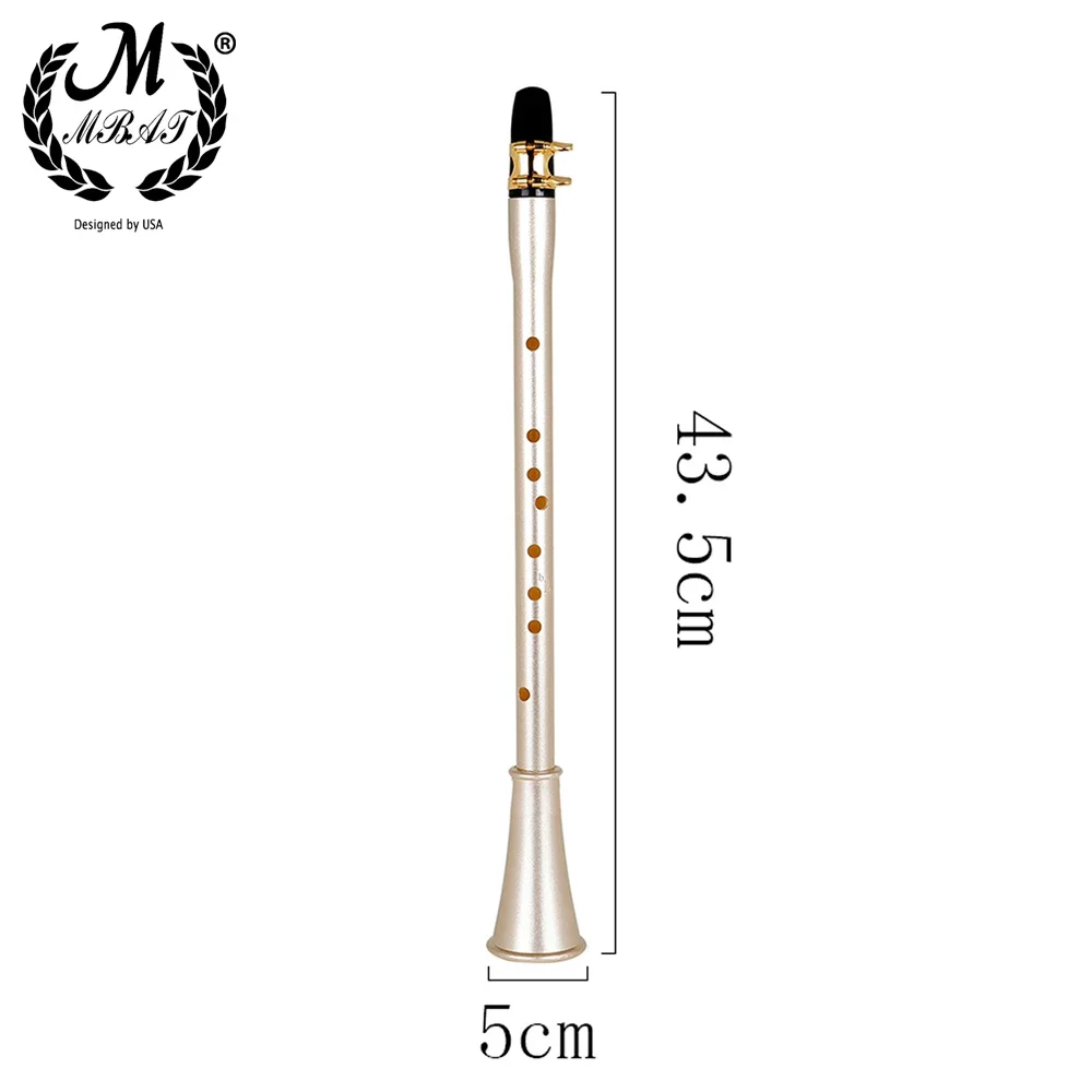 M MBAT Eb Key Mini Clarinet Sax Simple Compact Clarinet-Saxophone ABS Material Wind Musical Instrument with Carry Bag Manual