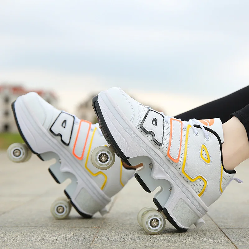 Zapatos de Parkour Deformation 4 para niños y adultos, zapatillas de patinaje sobre ruedas Unisex, Fitness urbano callejero, FSK Quad