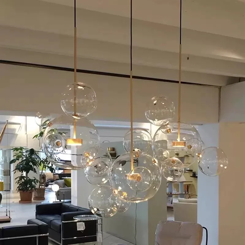 

Luxury American Style Transparent Glass Chandelier 2025 Mickey Pendant Lamp Dimmable Ceiling Luster