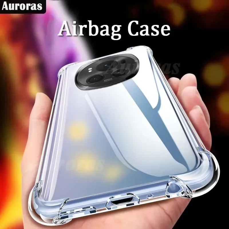 For Honor Magic6 Pro 5G Case Transparent Airbag Shockproof Silicone Soft Shell For Honor Magic 7 Lite Pro 6 5 Pro Cover Fundas