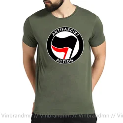 Antifascist Action T Shirt men Antifa Logo T-Shirt Anti-Fascist Antifascism Tees Antifa International Justice Anti-Racist tshirt