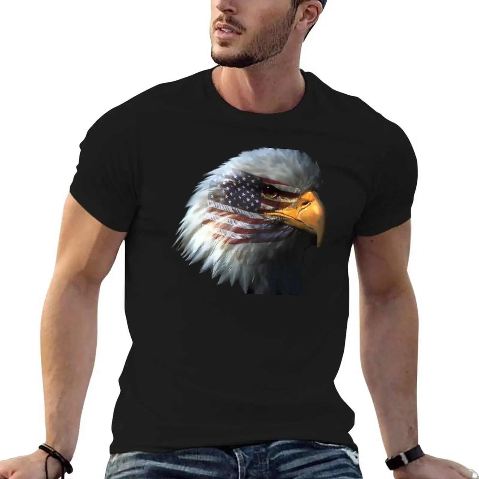 

AMERICA EAGLE FLAG T-Shirt anime shirt luxury clothing labubu Funny t-shirt vintage clothes Men's clothing