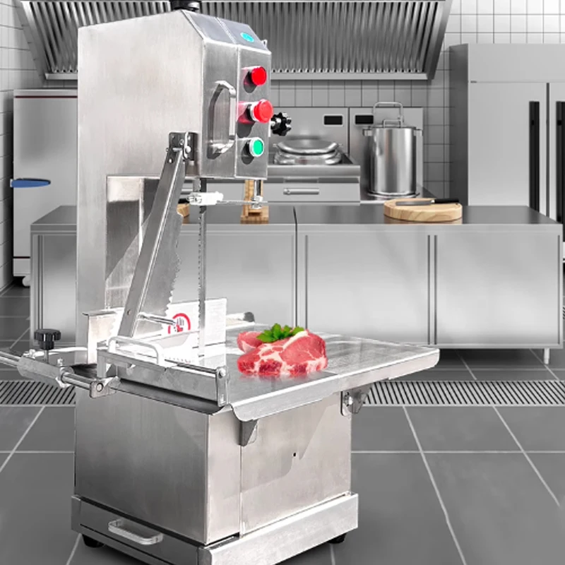 

Коммерческая машина для резки костей, машина для распиловки костей замороженного мяса, ручная машина для резки мяса из нержавеющей стали для ребер, рыбы, мяса