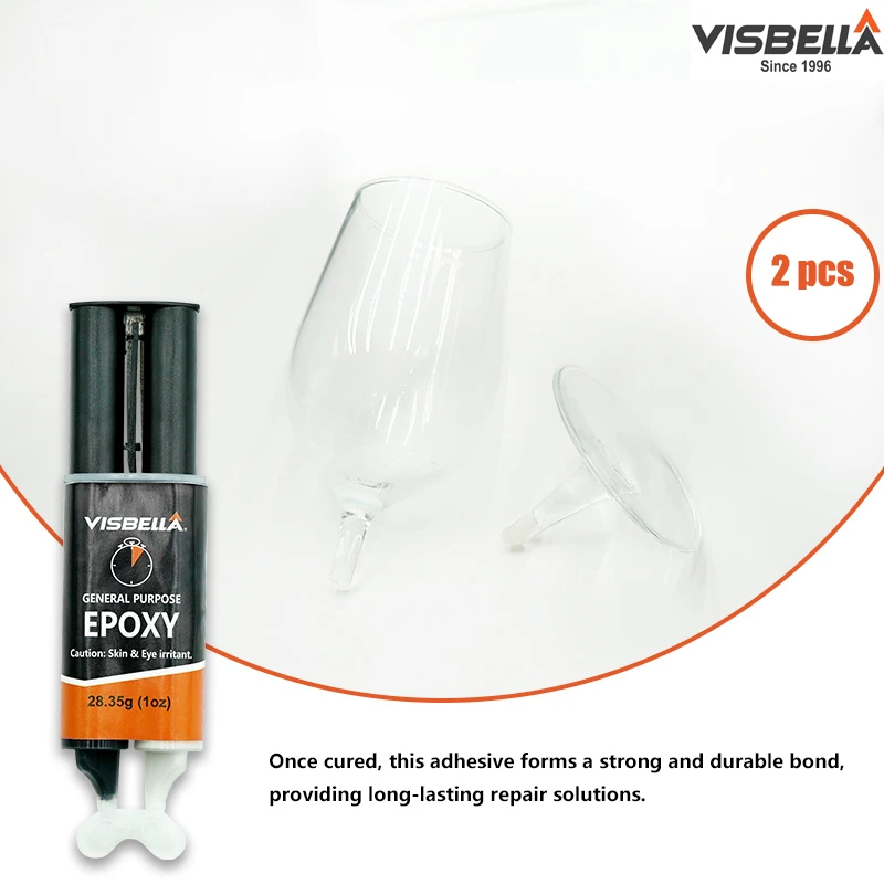 Visbella 2pcs Epoxy Resin AB Glue Strong Adhesive Liquid Glue Quick-Drying Sealant for Wood Plastic Metal Glue Welding