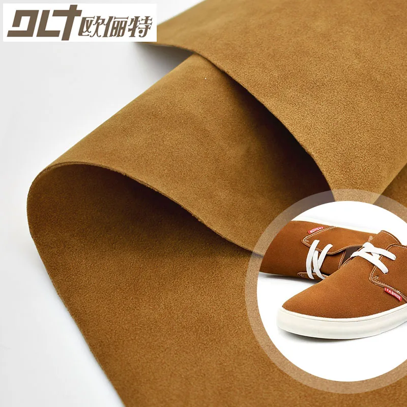 Faux Leather Fabric Double-sided Fleece Frosted Plant Fiber By The Meter for Shoes Upholstery Sofa Covers Sewing Thickened Plain