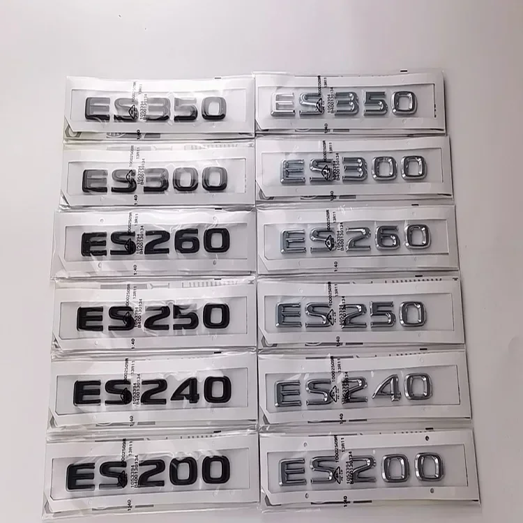 ABS Car Trunk Emblem Letter Decal Badge Rear Sticker Styling Accessories for Lexus ES200 ES250 ES260 ES300 ES350 ES240