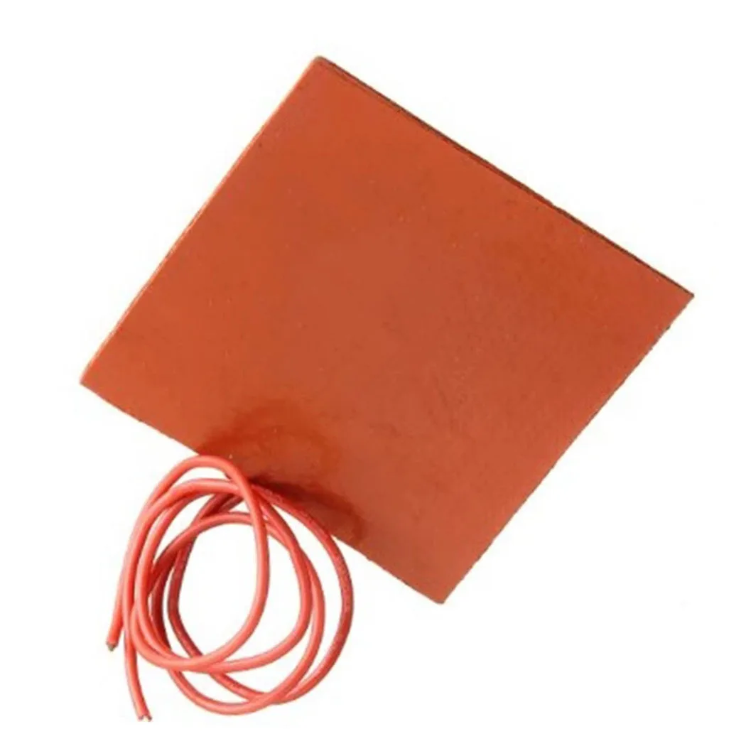 12V 10W 60x60mm Silicone Heating Pad Square Rubber Heater Mat For Beehive Warming And Car Fuel Tank Insulation Waterproof