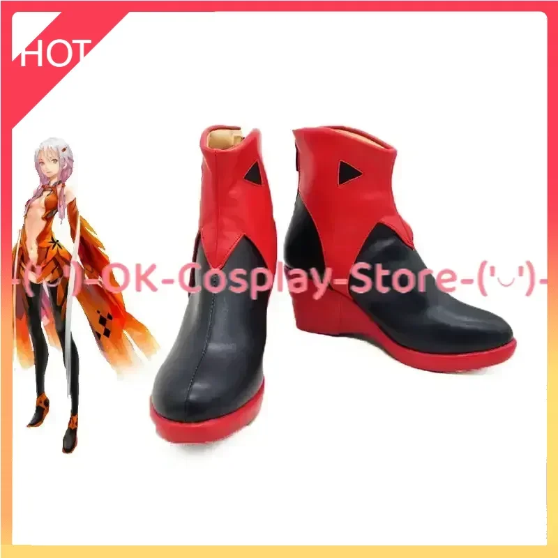 

Anime Guilty Crown Yuzuriha Inori Cosplay Shoes High Heel Shoes Halloween Carnival PU Leather Boots Custom Made