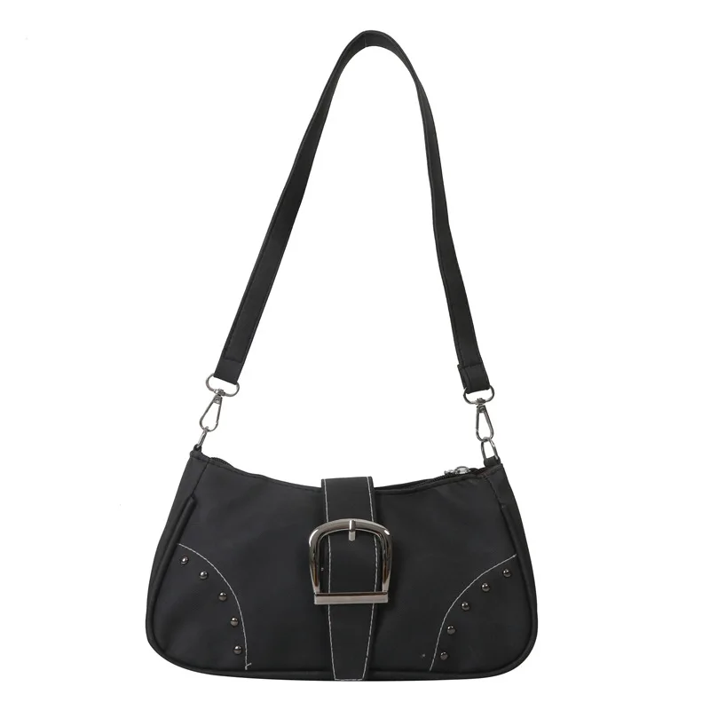 

New Korean Version of Simple Baguette Bag Niche Design Women's Retro Shoulder Bag Fashionable Foreign Underarm Bag