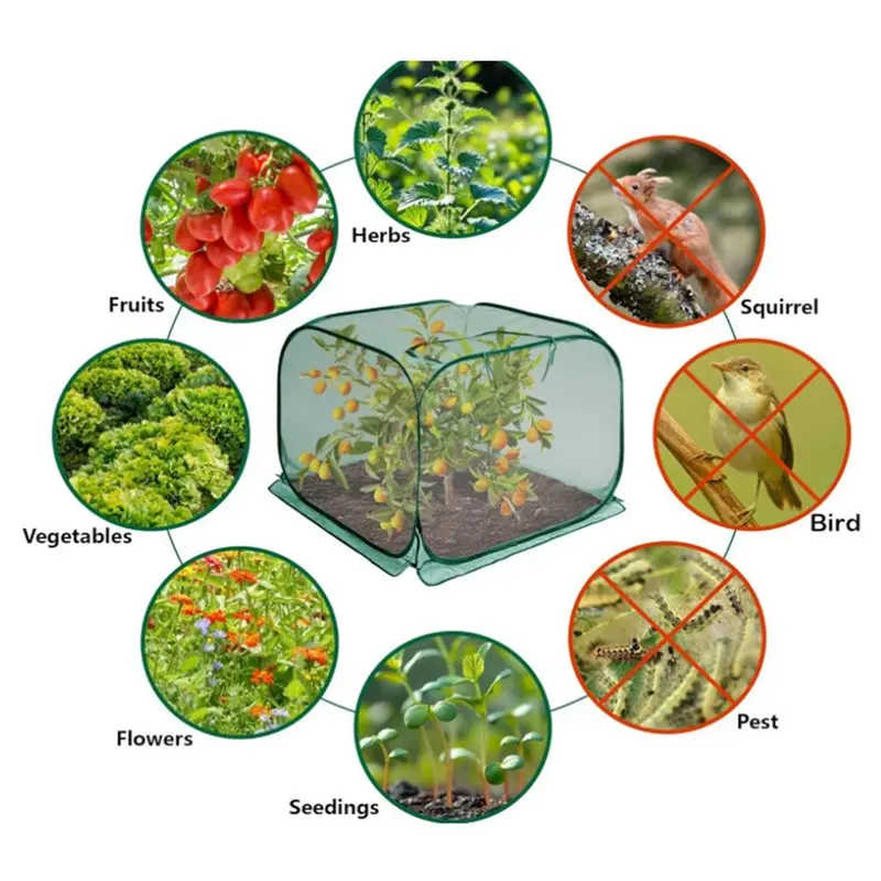 Foldable Protective Netting Protector Mesh Cover Anti-Frost Plant Guard For Greenhouses Seedlings Raised Beds Gardening