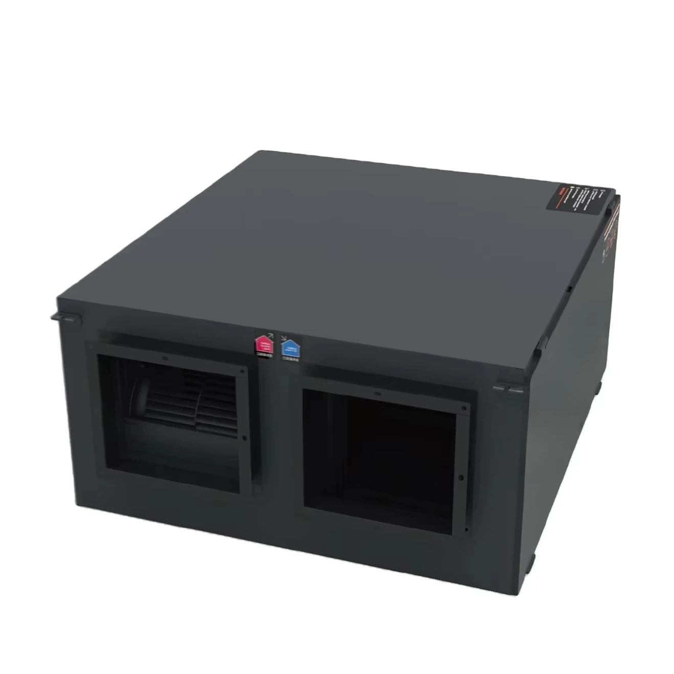 5000 cubic meters/h dual bi-directional cross-flow duct fan HVAC system engine ventilation motor