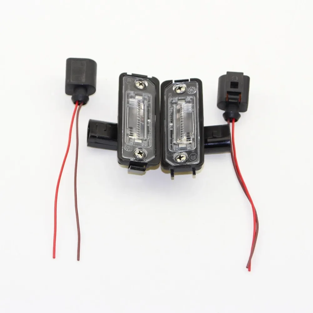 

2PCS Halogen License Plate Lights & plug for Golf MK4 Beetle Polo Phaeton Lupo 1J6 943 021 B 1J6 943 021B 1J6943021B