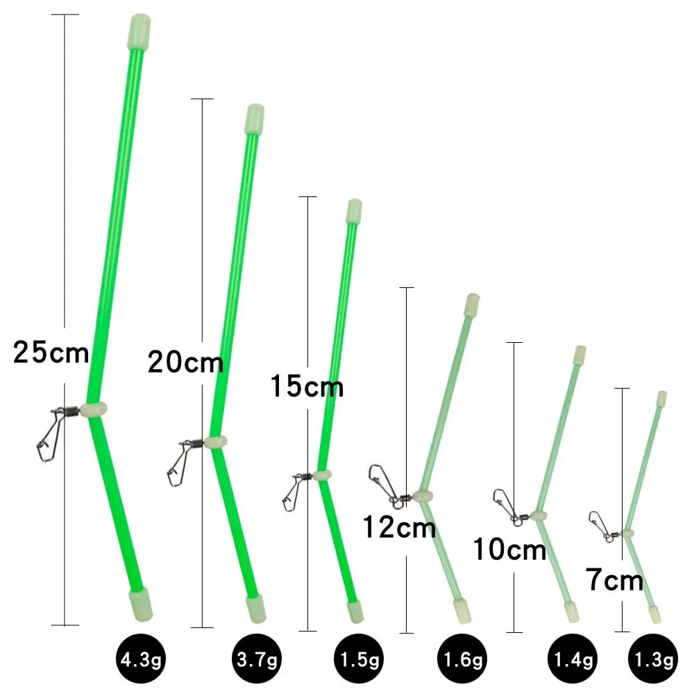 5pcs Sea Fishing Anti-Tangle Feeder Boom Booms with Snaps L Shape Fishing Balance Connector 7/10/12/15/20/25cm Tube