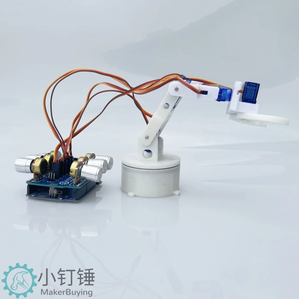 

5dof five degree of freedom servo robotic arm for arduino potentiometer knob control robotic arm DIYsg90 meter Siqi graphical pr