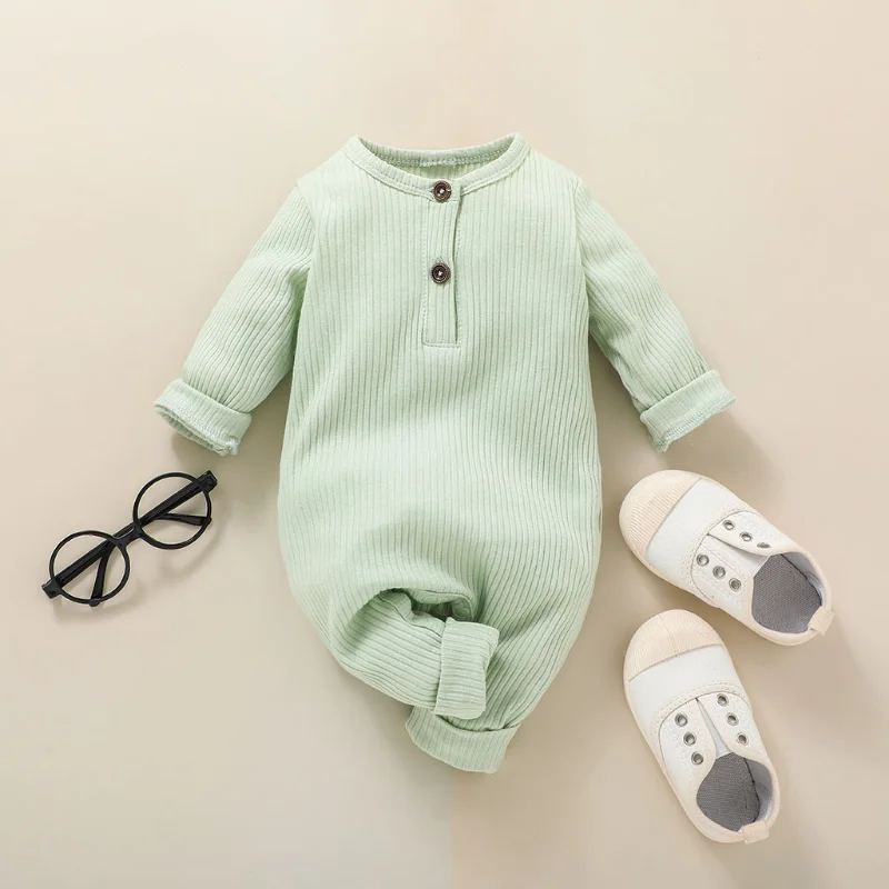 Newborn Baby Boy Clothes 0 to 12 Months Cute Onesies For Baby Girl Korean Style Long Sleeve Infant Romper Toddler Jumpsuit