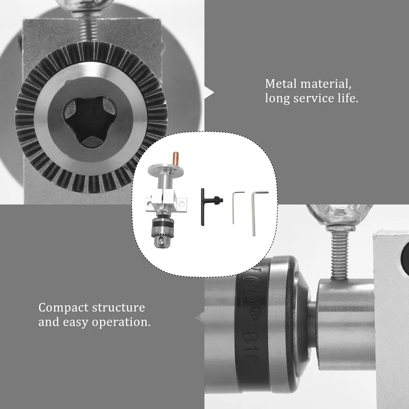 Live Lathe Center Head With Chuck Diy Accessories For Mini Lathe Machine Revolving Centre Woodworking Tool