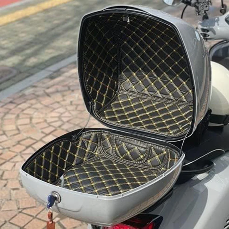 For Vespa GTS300 GTS 300 Motorcycle Rear Tail Box Liner Pad Storage Box Protector (Upper+Bottom)