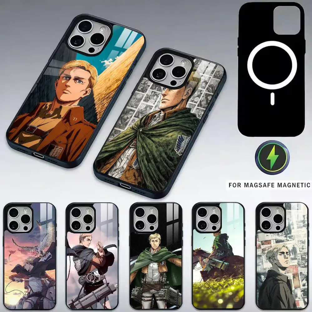 

Hot Anime A-Attack On-n Titan Arlert Phone Case For iPhone17,16,15,14,13,12,11 Plus,Pro Magnetic with Magsafe Wireless Charging