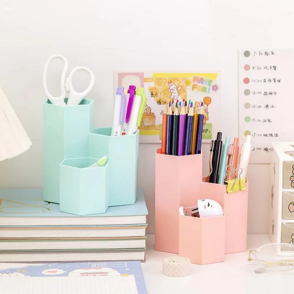 

Large Capacity Desk Organizer Pen Holder Pencil Makeup Cosmetic Brush Storage Box Office Pen Case School Office Stationery Acc