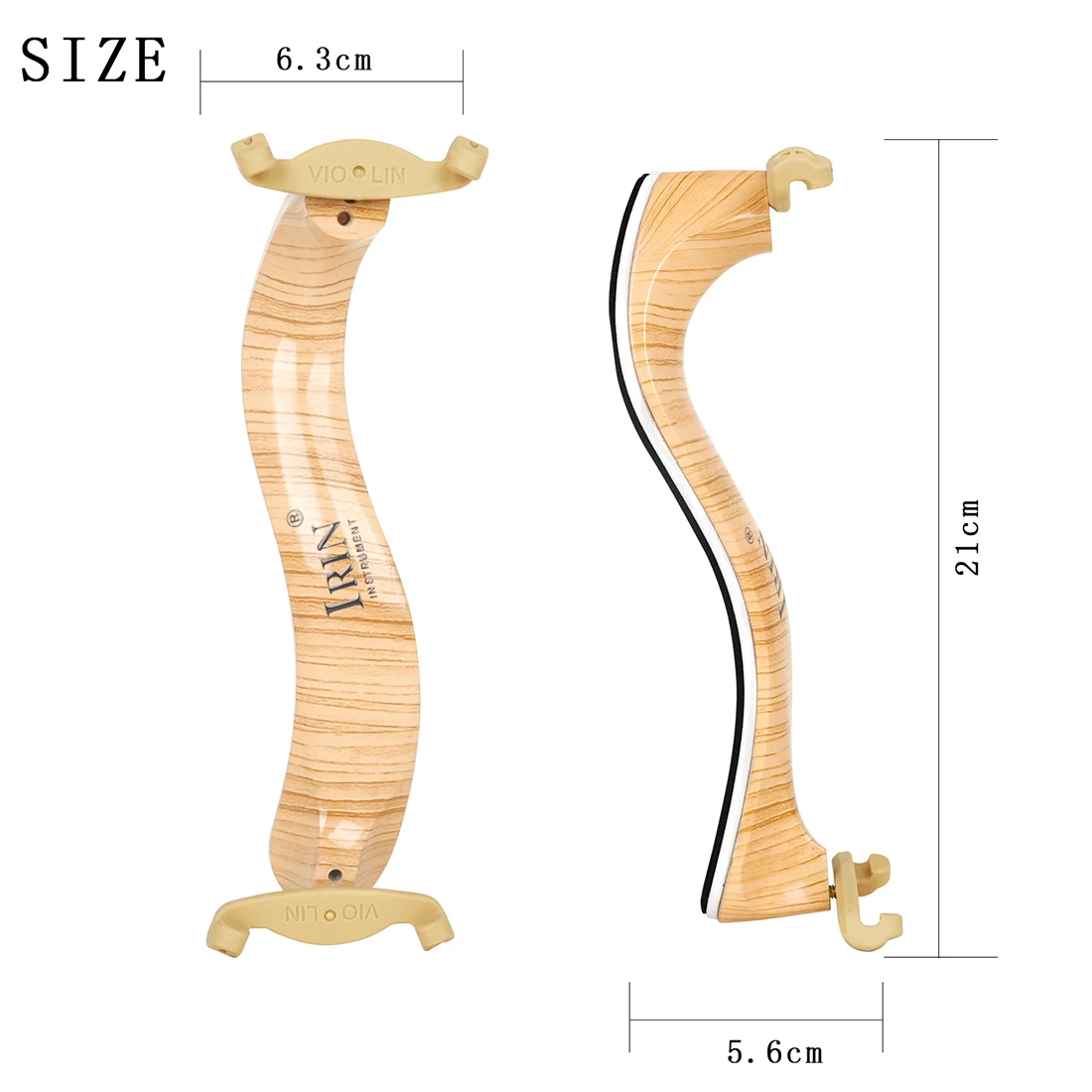 Adjustable Violin Shoulder Rest with Silicone Feet Comfortable Wood Violin Shoulder for 4/4 Violin Relieves Neck & Shoulder Pain