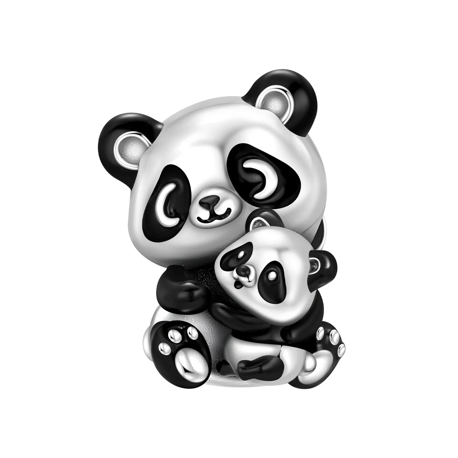 925 Sterling Silver Panda Charms Beads Fit Original Bracelets Bag Keychain Earring Pendant Diy Women Jewelry Gift