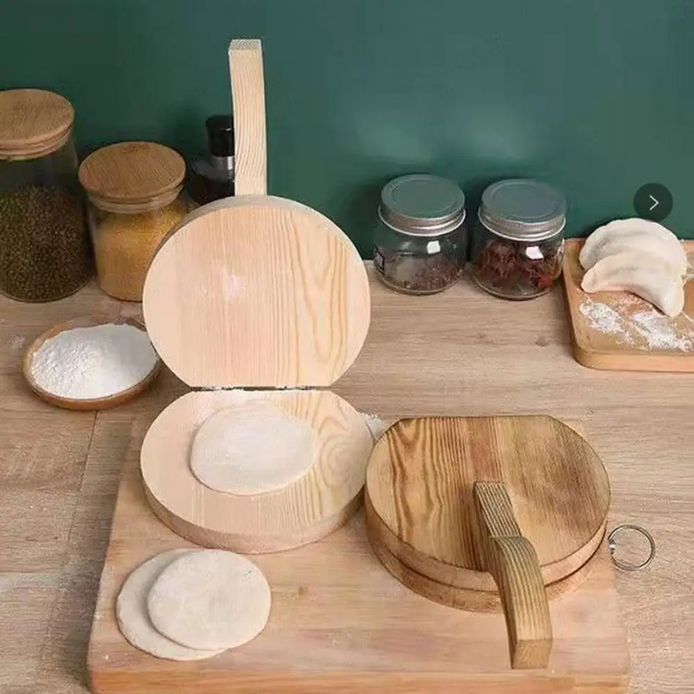 

Dumpling Skin Maker Wooden Dumpling Press Handmade Dough Press Tortilla Maker Dough Pressing Tool Biscuit Maker Home Kitchen