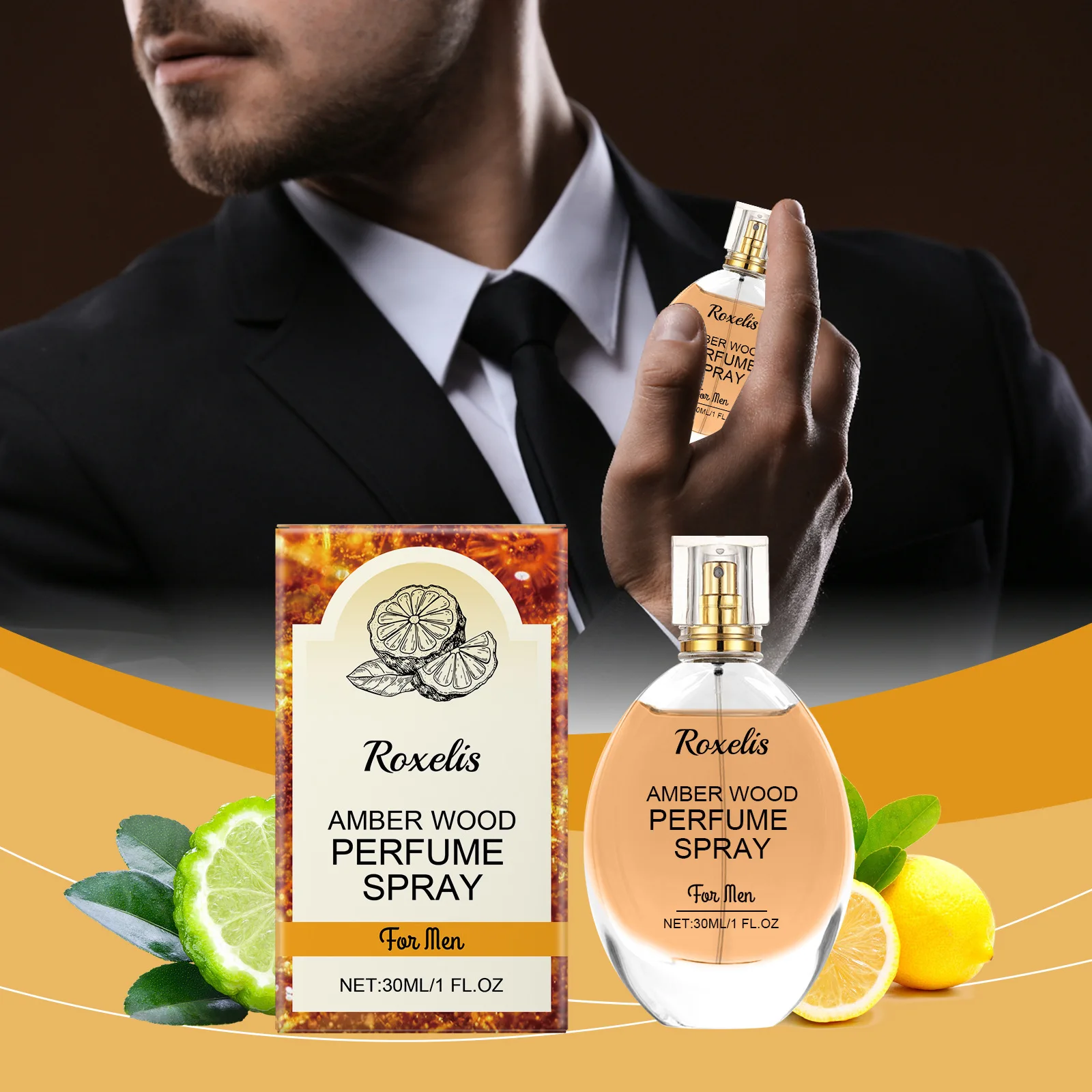 Perfumes madeira ammbar spray botânica fragancias duraderas citas confianza presente homens feromonas perfumes