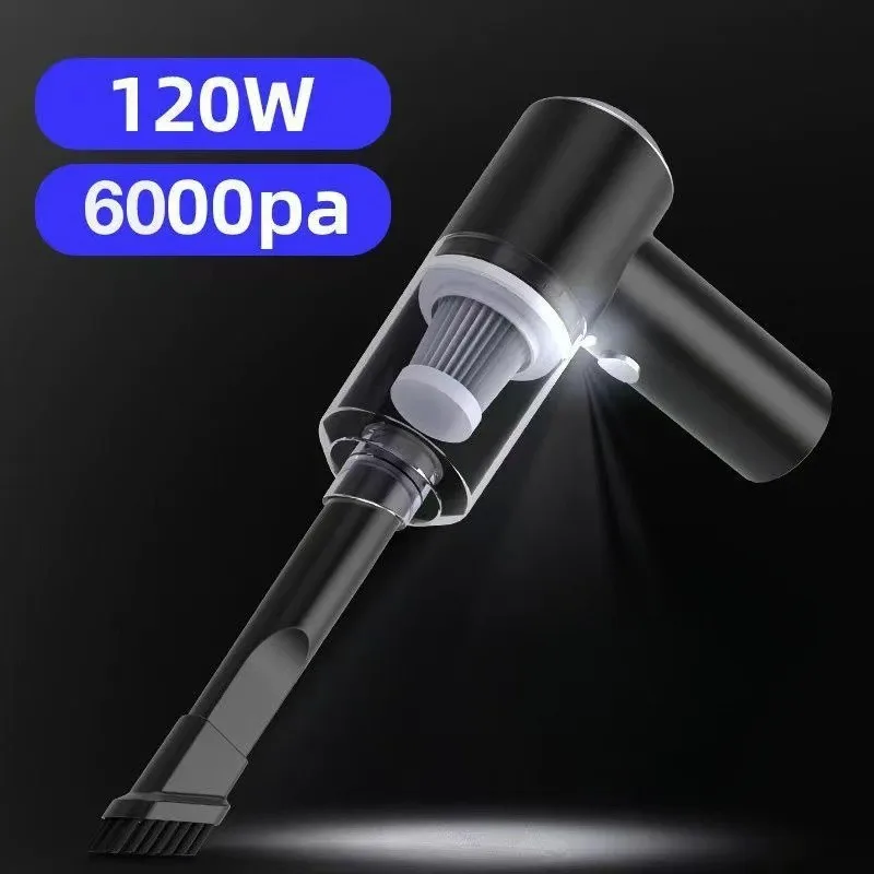 6000PA Car Vacuum Cleaner Mini Vacuum Cleaner Strong Suction USB Car Home Appliance Handheld Wireless Vacuum Cleaner