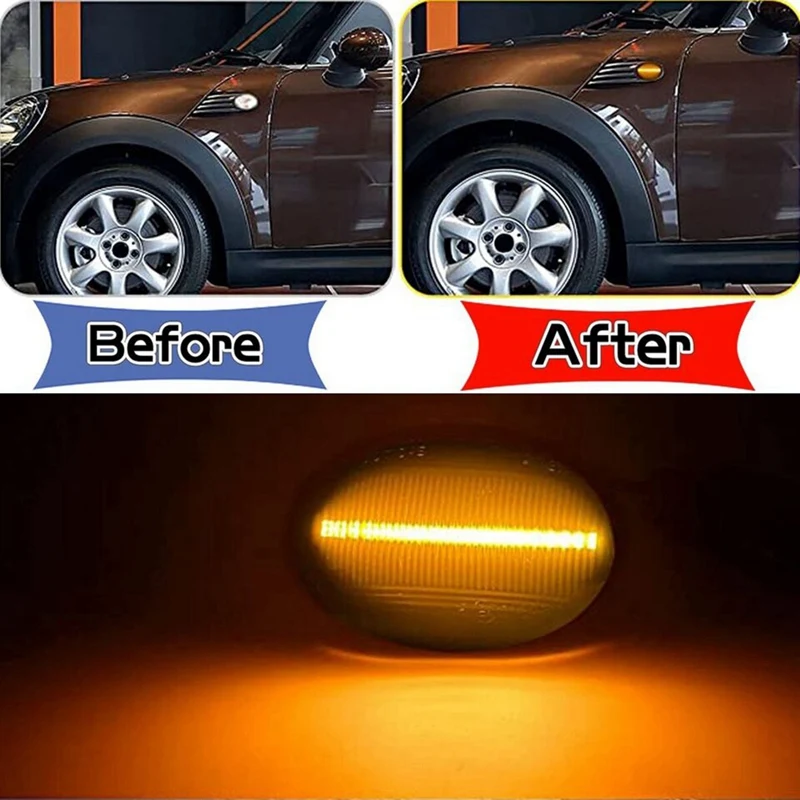 

1 пара боковых индикаторов фреза 63137260201 63137260202 для BMW MINI R55 R56 R57 R58 R59 07-15, запчасти для поворотников крыла