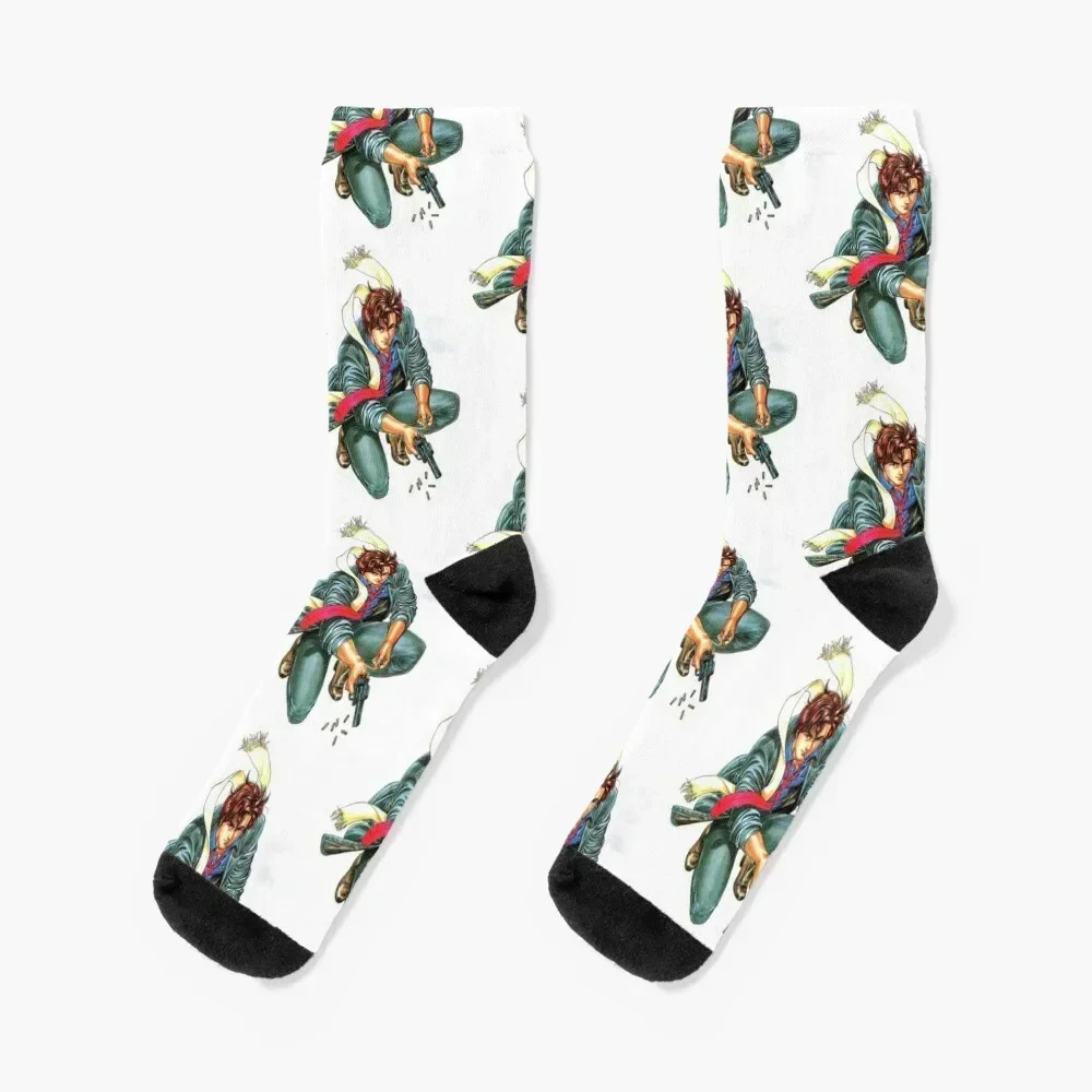 

City Hunter / Nicky Larson / Ryo Saeba Socks heated happy essential hiphop Socks Men Women's