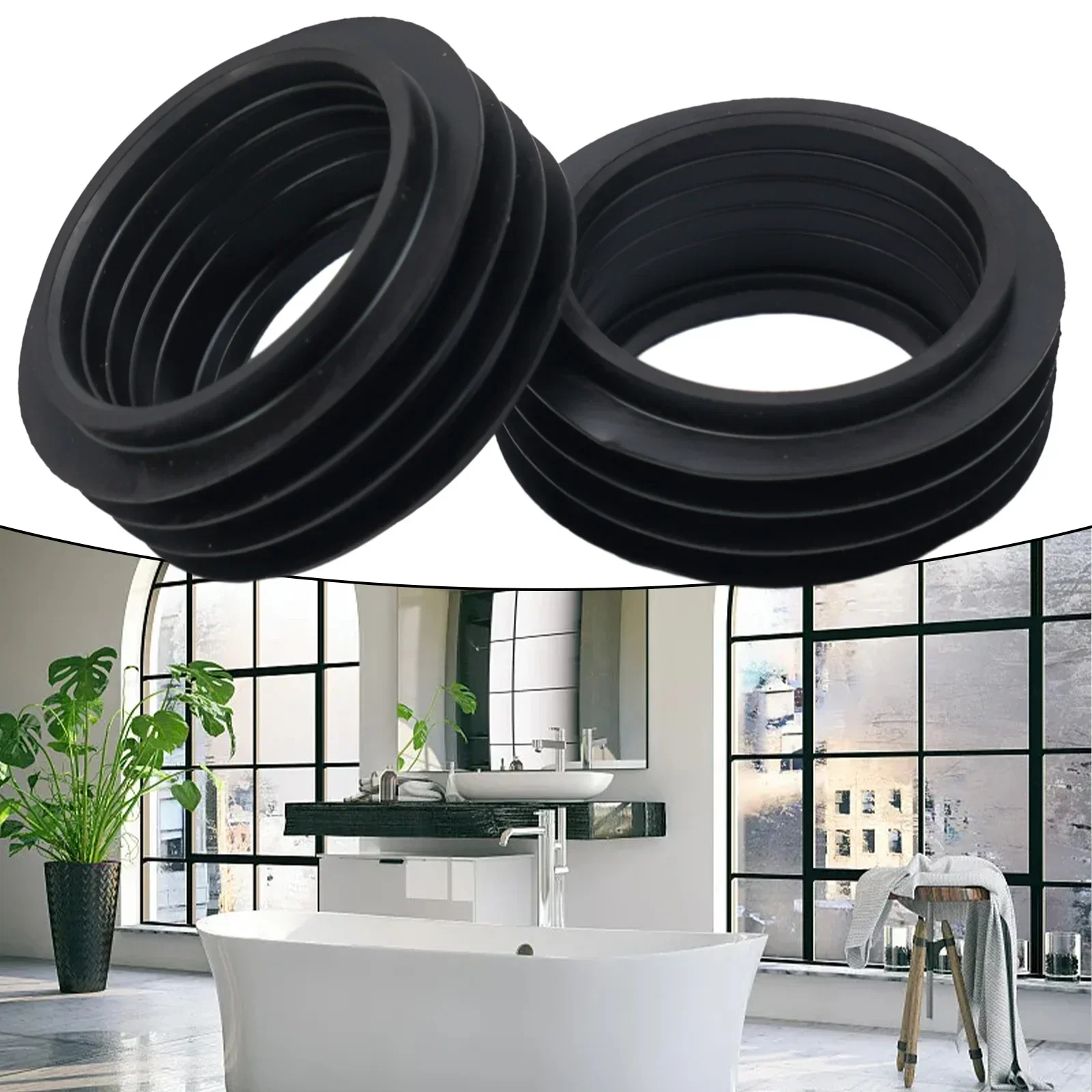 For Geberit Internal Low Level Flush Pipe Rubber Cone Seal Gaskets Concealed Cisterns Toilet Part 119.668.00.1 60*42*25mm 2 Pcs