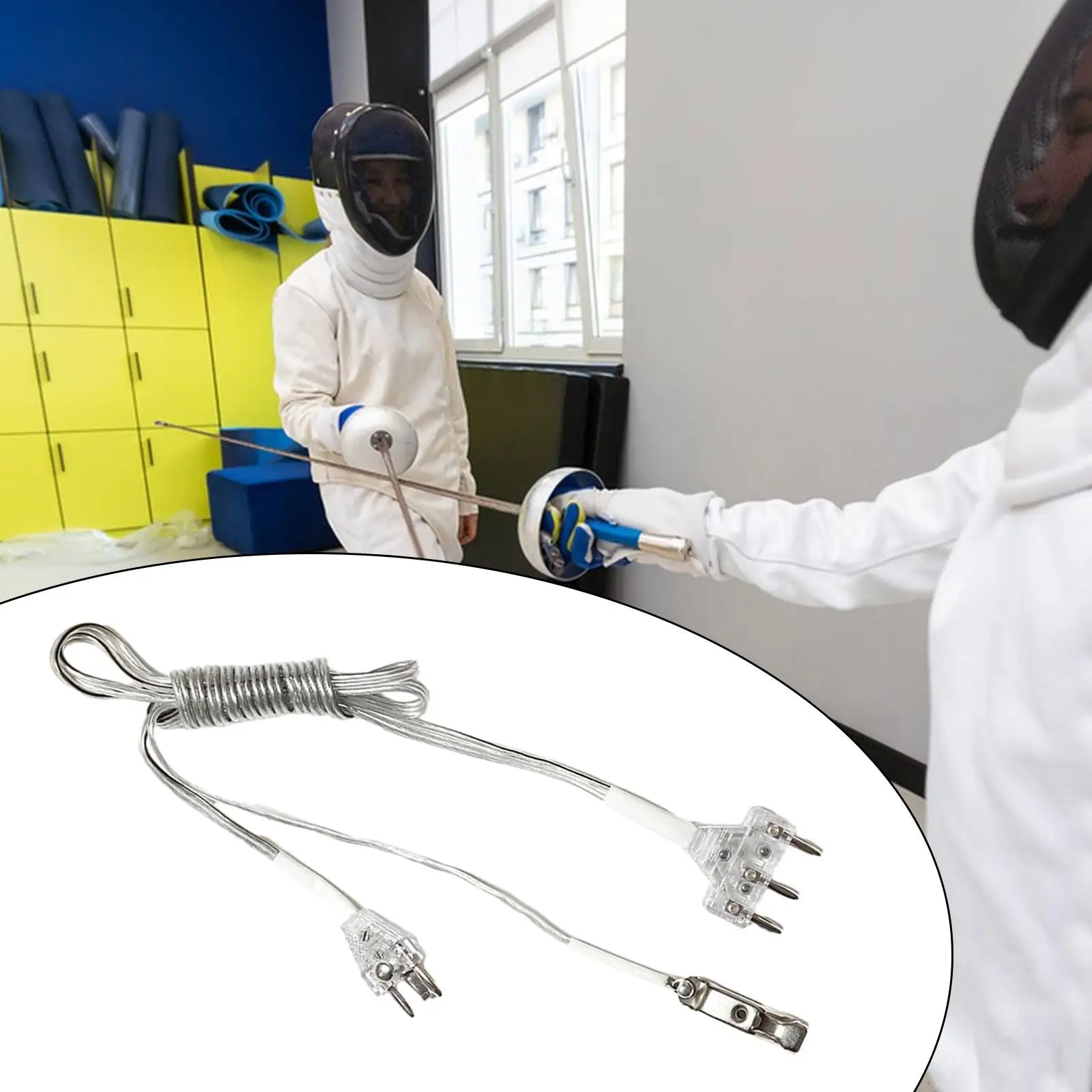 

Комплект проводов для фехтования: универсальный провод с контактными разъемами для профессиональных соревнований