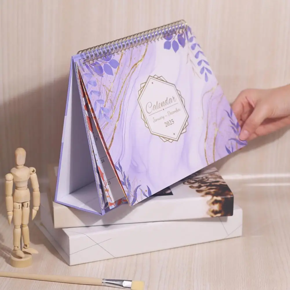 Stehpult Kalender Schreibtisch kalender mit stehendem Flip Design 12 Monate Planer für Büro Klassen zimmer dickes Papier stark