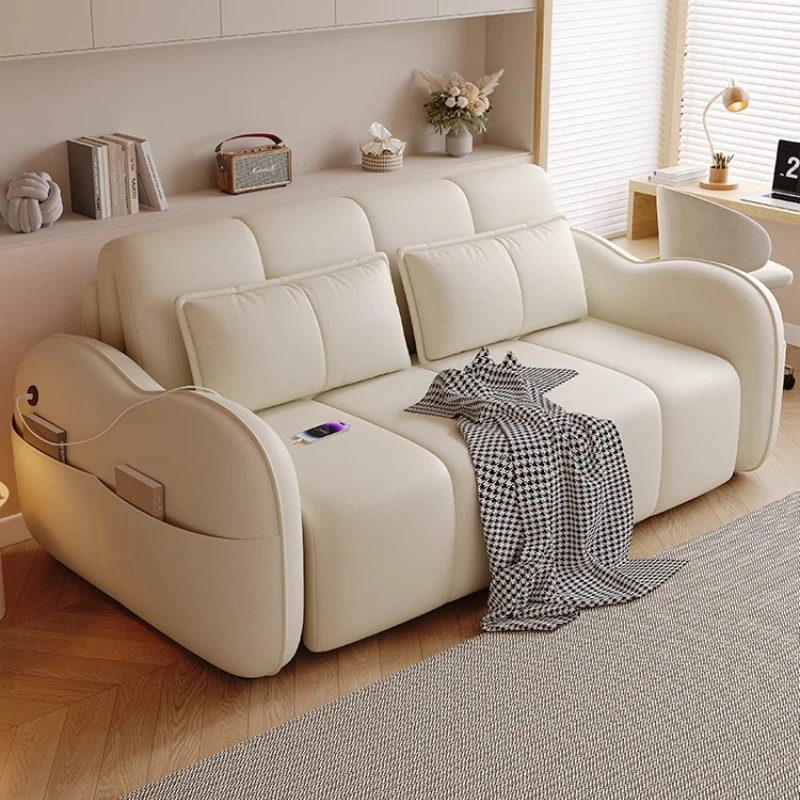 

Modern Minimalist Sofas Bed White Sleeping Simple Sofas Living Room Multifunction Reclining Juego De Salas Muebles Furnitures