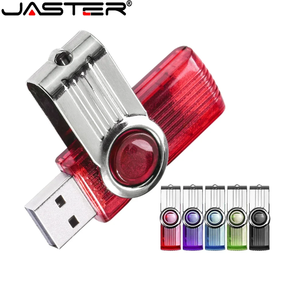 JASTER Plastic USB 2.0 flash drive 4GB Memory stick 8GB Green Usb memory 16GB Free key chain Pen drive 32GB 64GB