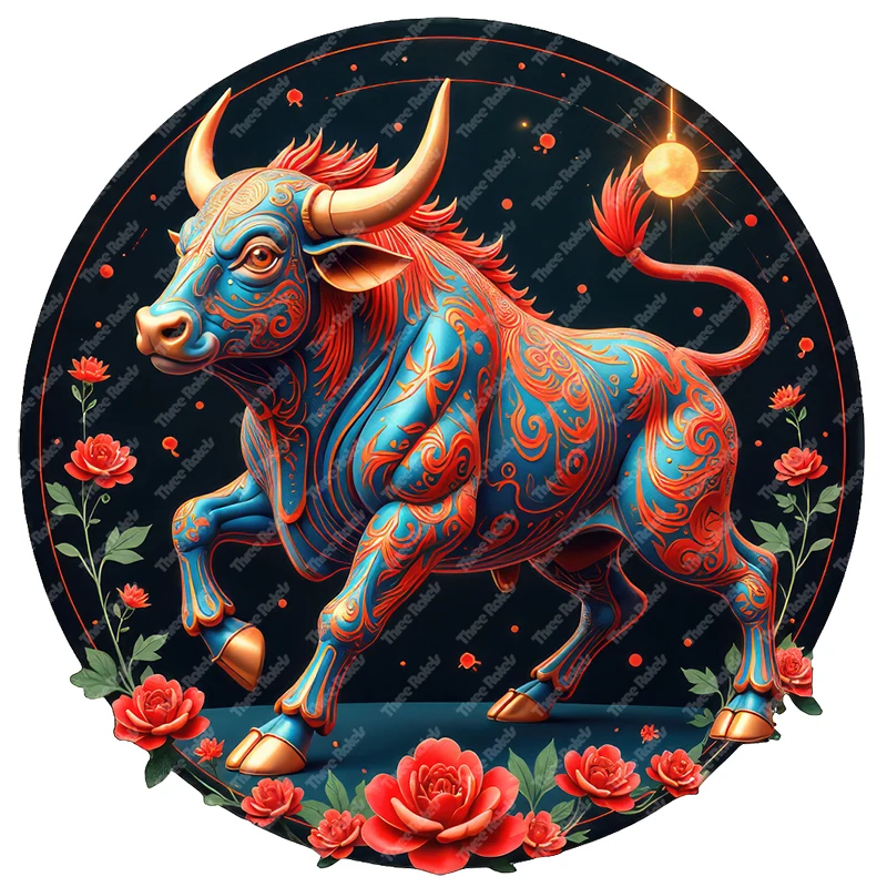 Three Ratels CF71 Strong  bull art wall stickers for home decoration personalized car decals