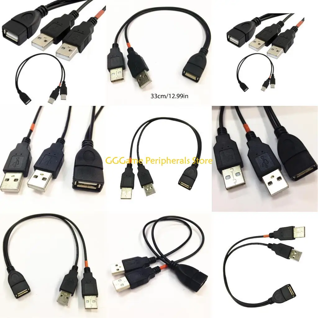 

U55B USB2.0 Adapter Cable USB Splitter for Fast Charging and Data Syncing Cable with Robusts Design and Red Charging Marker