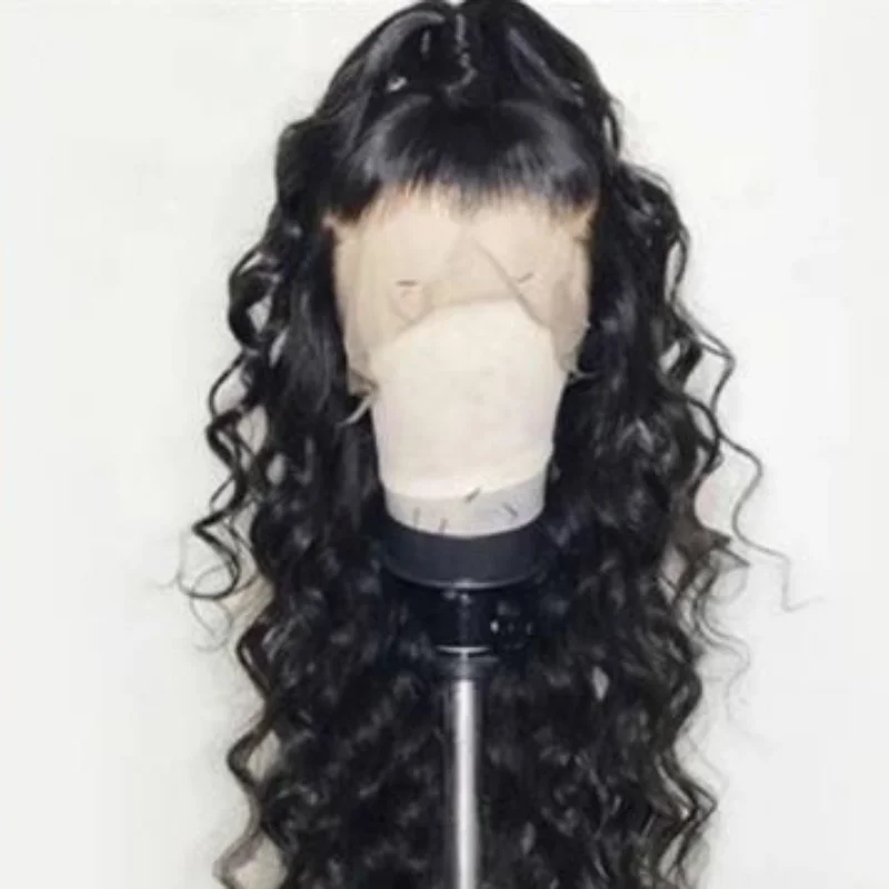 European and American Wig Ladies In The Black Long Curly Hair Corn Perm African Small Curly Hair Chemical Fiber Headgear Female